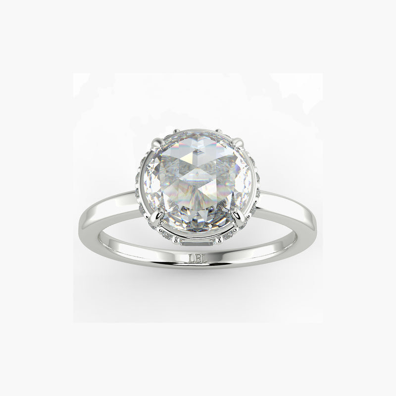 Pave Deco Rose Cut Diamond Ring