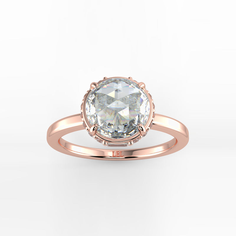 Pave Deco Rose Cut Diamond Ring