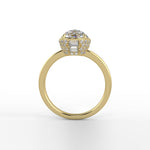 Pave Deco Rose Cut Diamond Ring