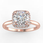 'Hanna' Diamond Halo Engagement Ring Setting