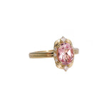 Laurel Peach Sapphire Diamond Ring
