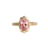 Laurel Peach Sapphire Diamond Ring