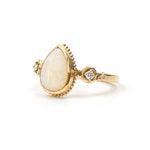 Rose Vine Opal and Diamond Ring
