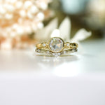 Rose Vine Rose Cut Yellow Gold Ring