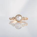 'Rose Vine' Rose Cut Diamond Rose gold Ring - LEL JEWELRY
