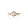 Rose Vine Rose cut moissanite ring in rose gold