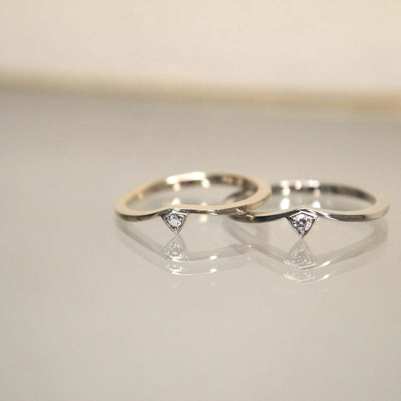 Shield Diamond Ring