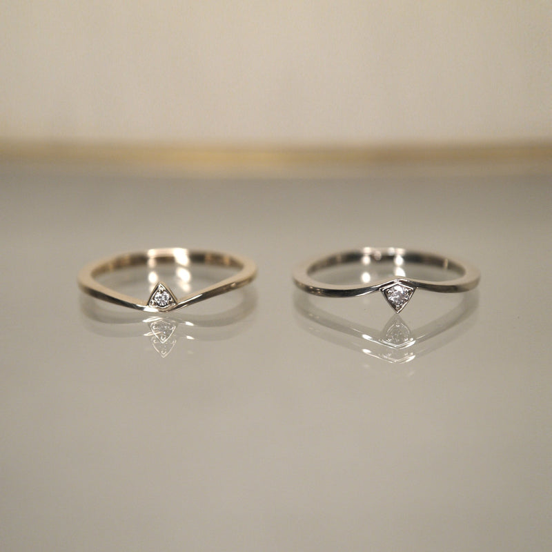 Shield Diamond Ring