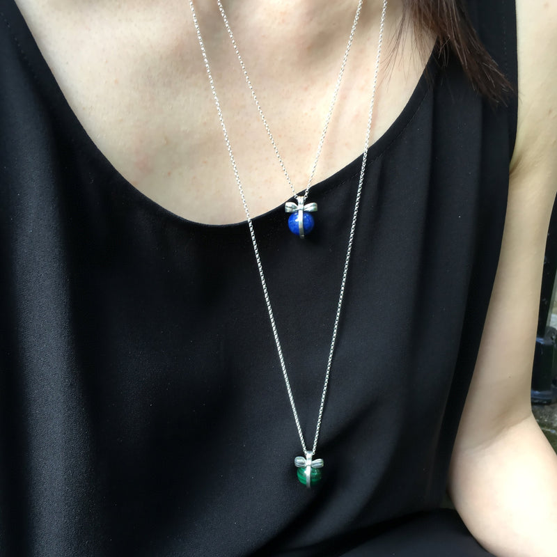 Put a Bow on It - Lapis Necklace