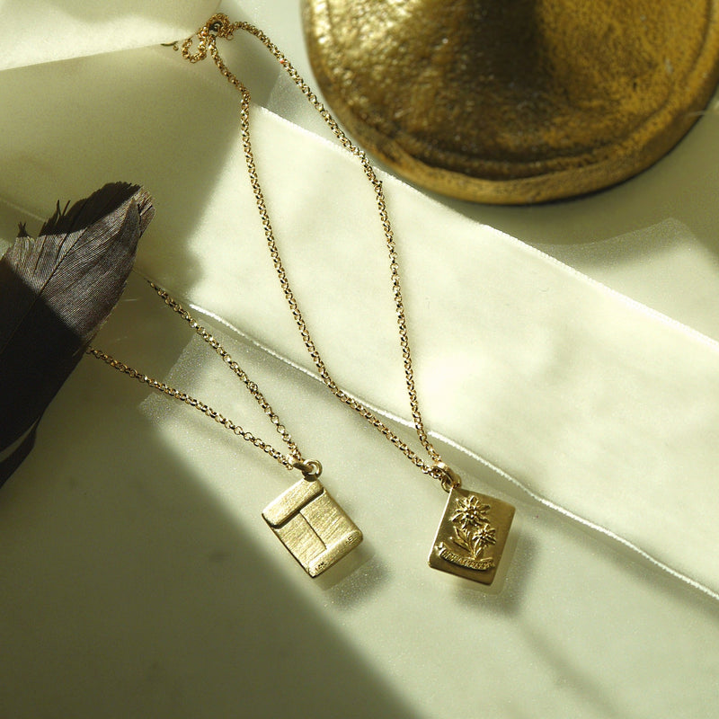 Custom Edelweiss Seed Packet Necklace and Pins