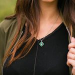 Deco Emerald and Diamond Pendant