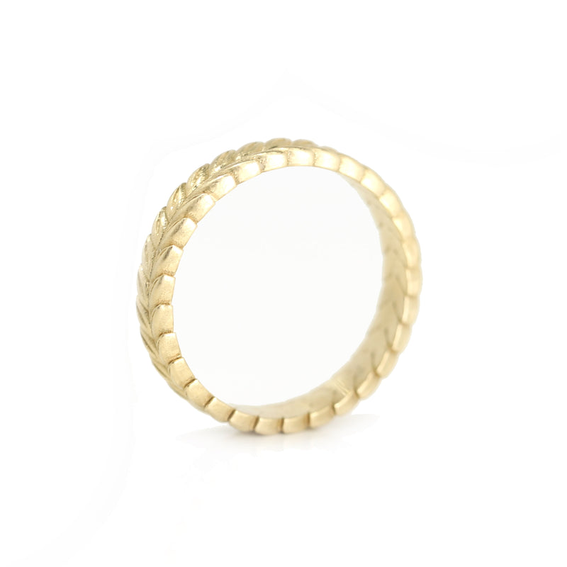 Wheat Carved Eternity Band