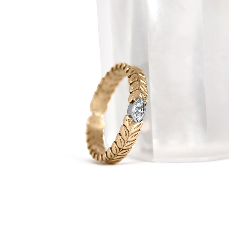Wheat Marquise Shape Diamond Ring