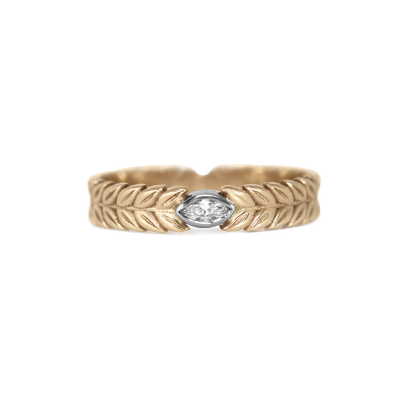Wheat Marquise Shape Diamond Ring