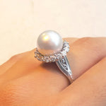 Diamond and South Sea Pearl Ring - LEL JEWELRY