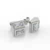 Deco Mirror Baguette Moissanite Stud Earrings