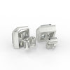 Deco Mirror Baguette Moissanite Stud Earrings