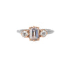 Kate Three Stone Champagne Diamond Ring Size 6 Ready to Ship