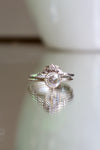 Marigold Solitaire Rose Cut Moissanite Ring Size 6