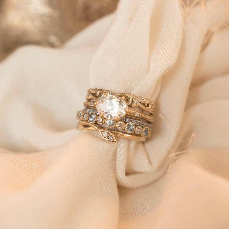 Regency Six Prong Oval Diamond Engagement Ring