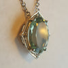Prasiolite and cognac diamond pendant - LEL JEWELRY
 - 2