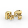 Deco Mirror Baguette Moissanite Stud Earrings