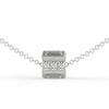 Deco Baguette Moissanite and Diamond Gold Necklace