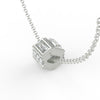 Deco Baguette Moissanite and Diamond Gold Necklace